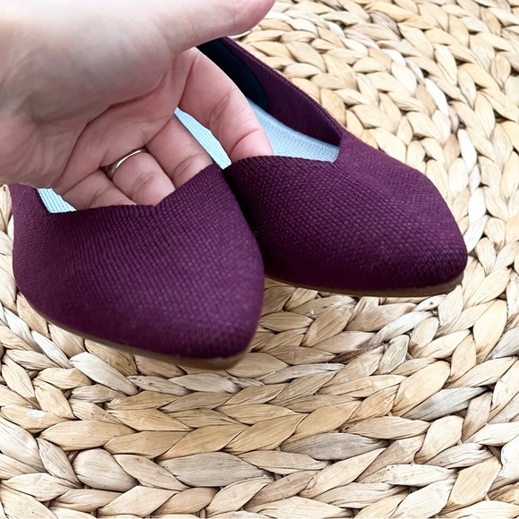 ROTHY’S wool blend pointe flats in aubergine color - Picture 5 of 8